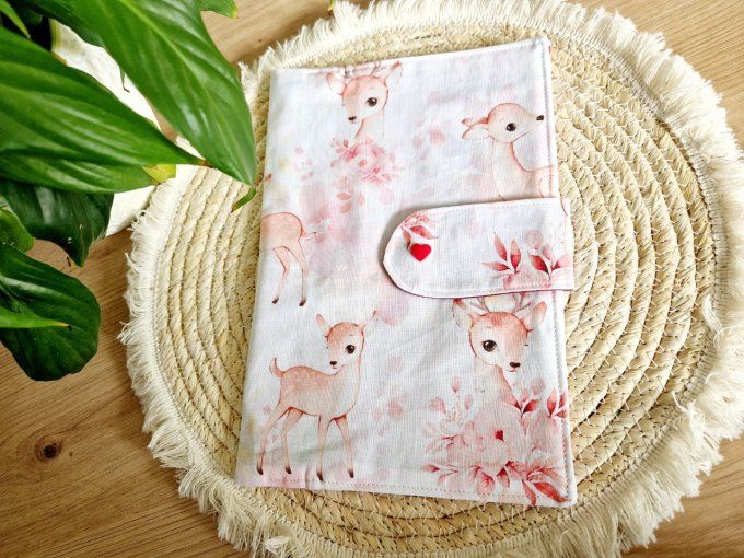 Pochette à langer biche rose 